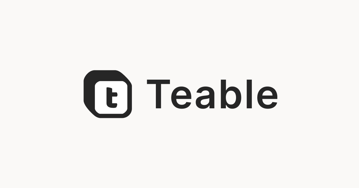 Teable公式サービスビジュアル